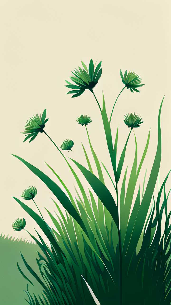 绿色的小花草草