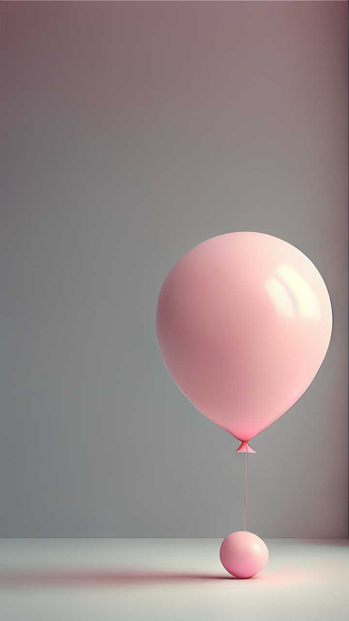 3D粉红色气球唯美