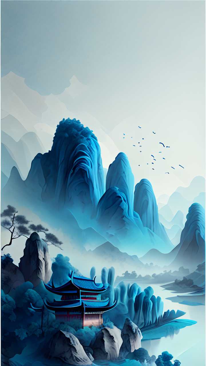 浅蓝色风景