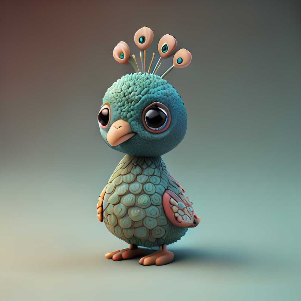小孔雀小巧可爱3D