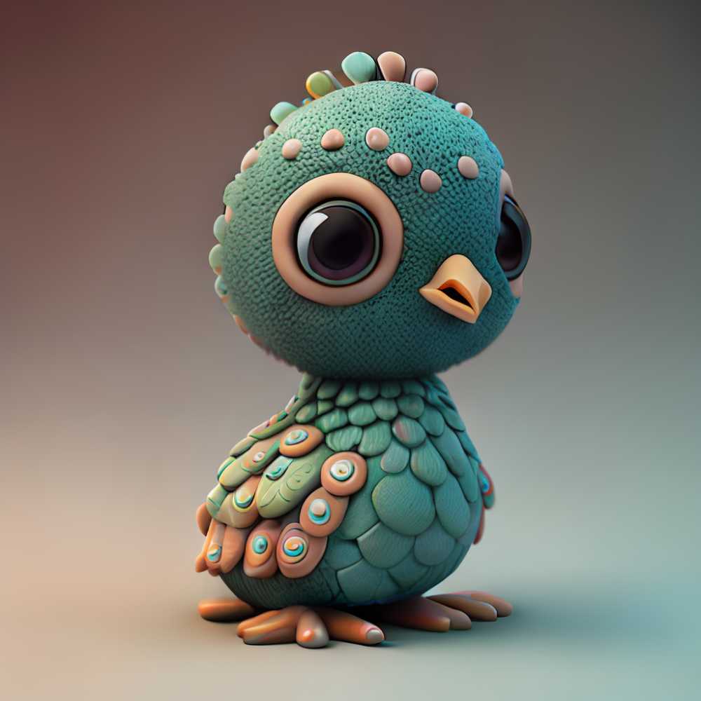 小孔雀小巧可爱3D