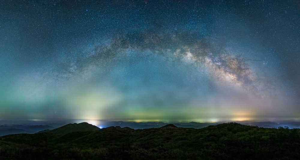 湖南浏阳大围山银河星空