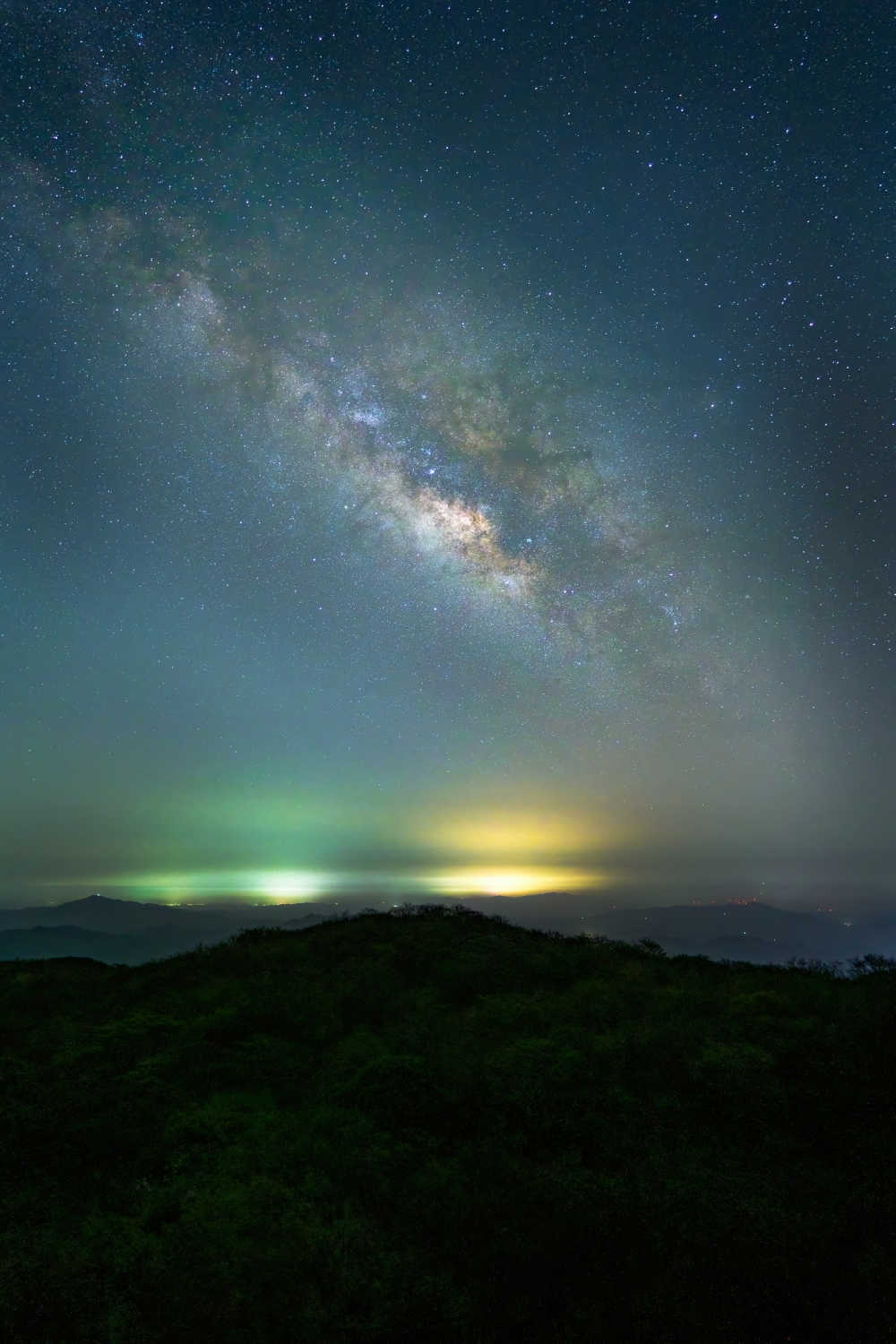 湖南浏阳大围山银河星空