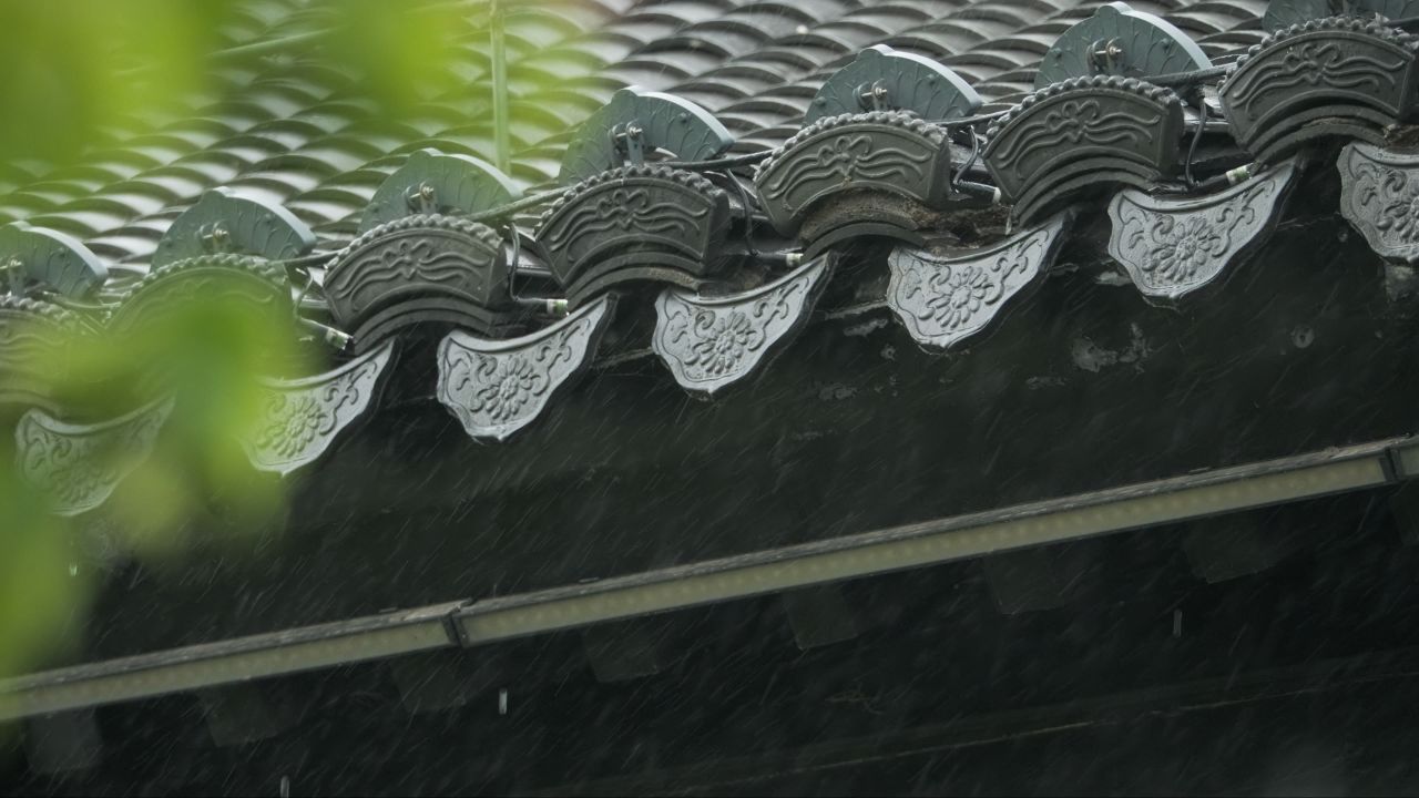 清明下雨阴天4K实拍空镜
