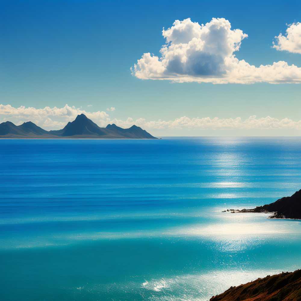 蓝色大海美景