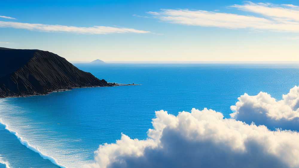 蓝色大海美景