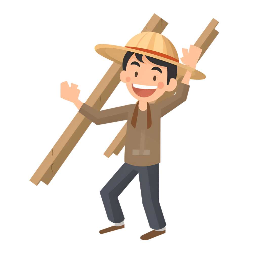 工人木匠卡通人物