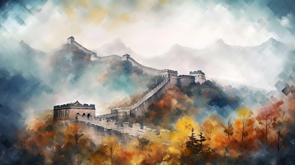 地方标志风景插画
