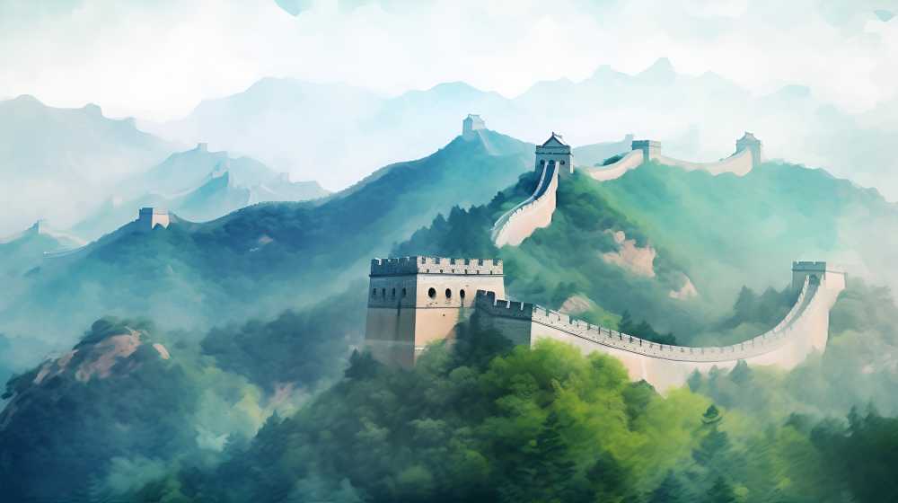 地方标志风景插画