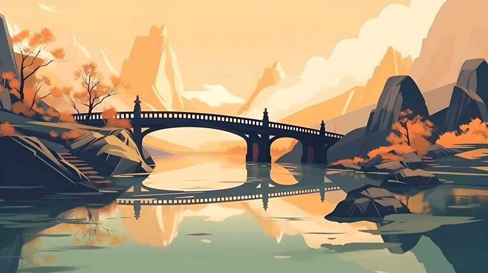 标志古风插画风景
