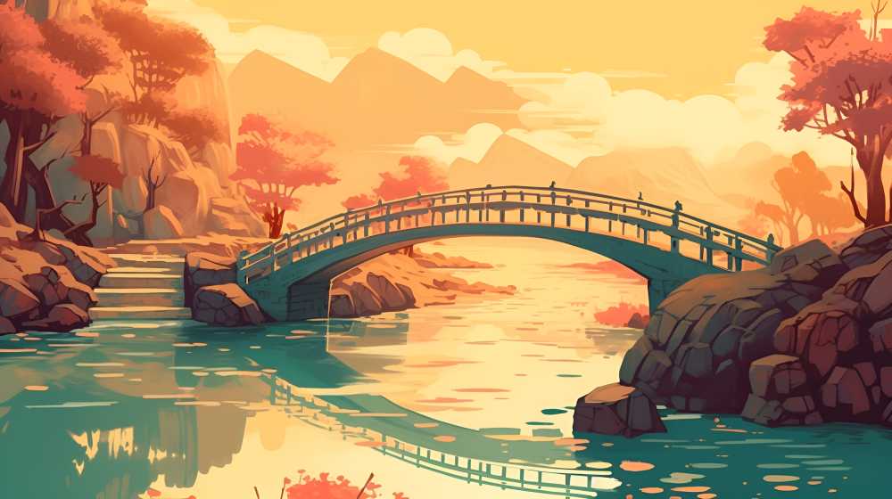 标志古风插画风景