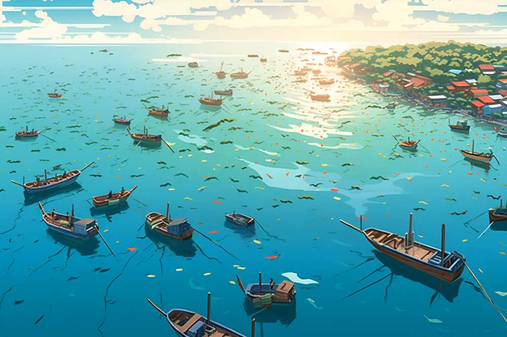 大海船只美景