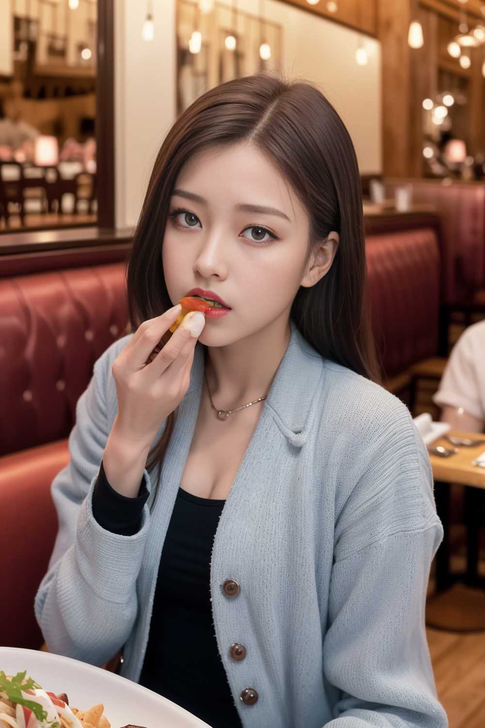 餐厅美女
