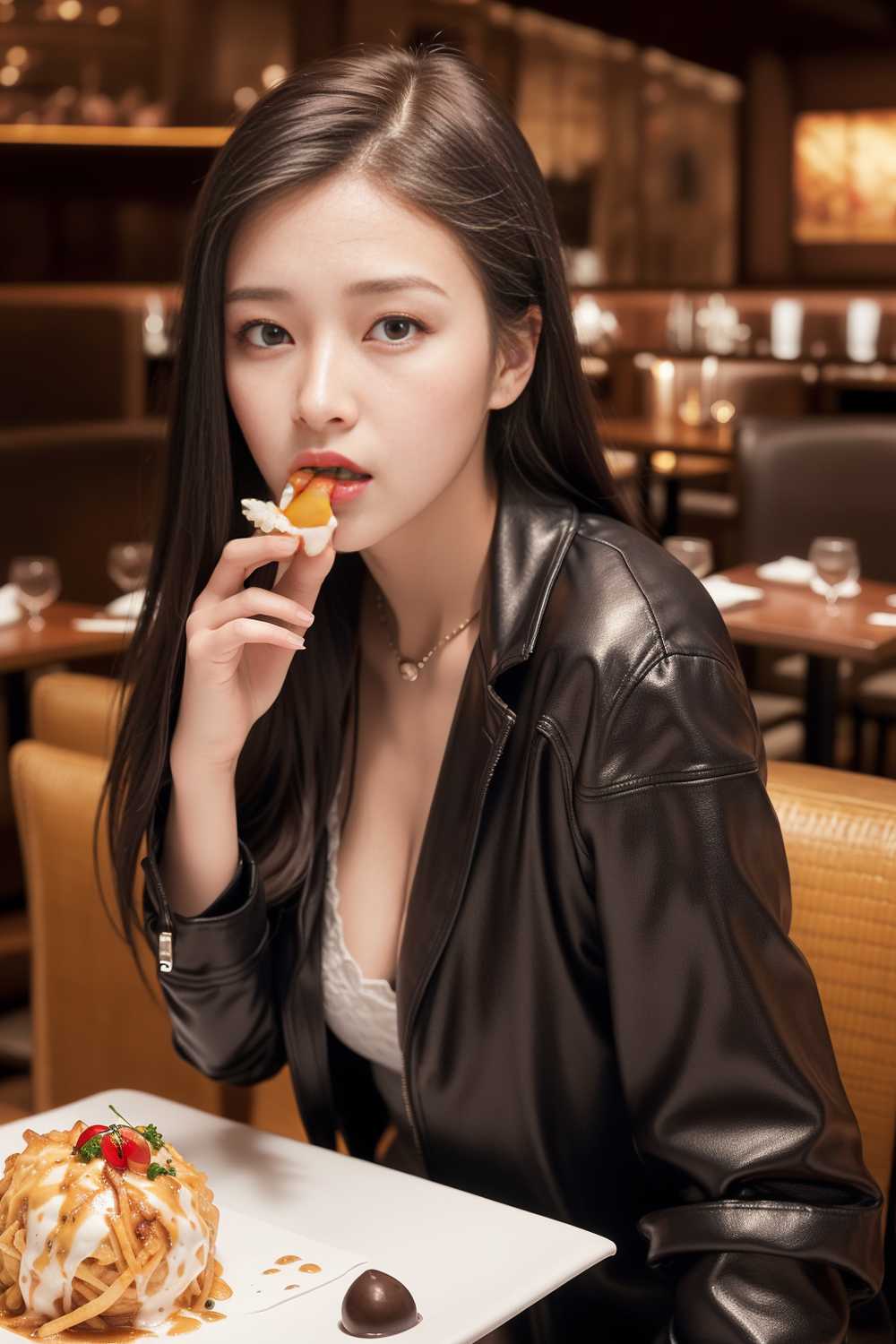 餐厅美女