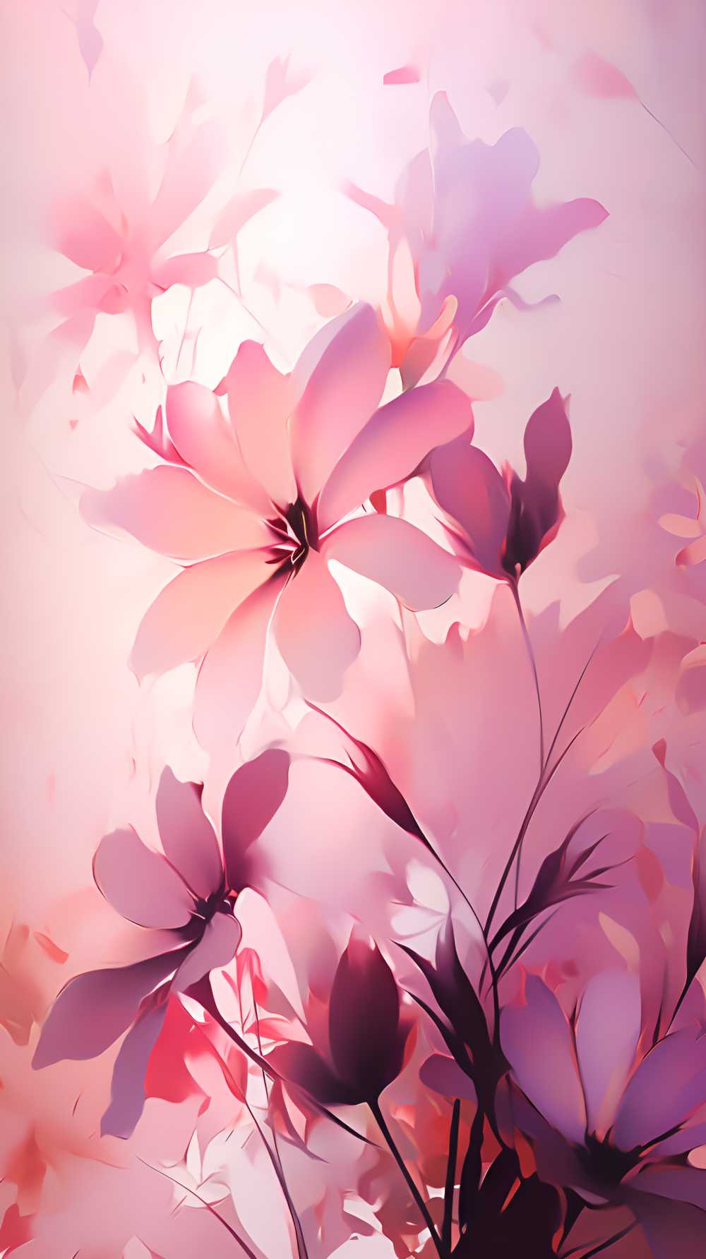 唯美粉红色的花摄影图