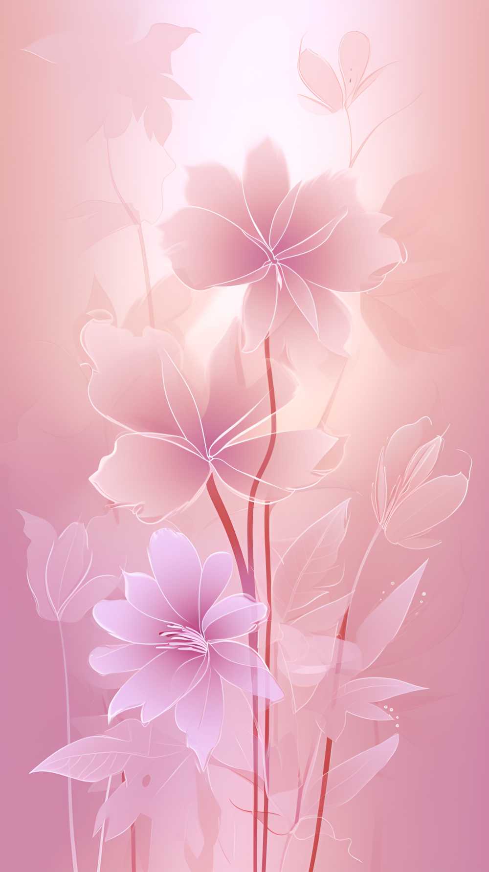 唯美粉红色的花摄影图