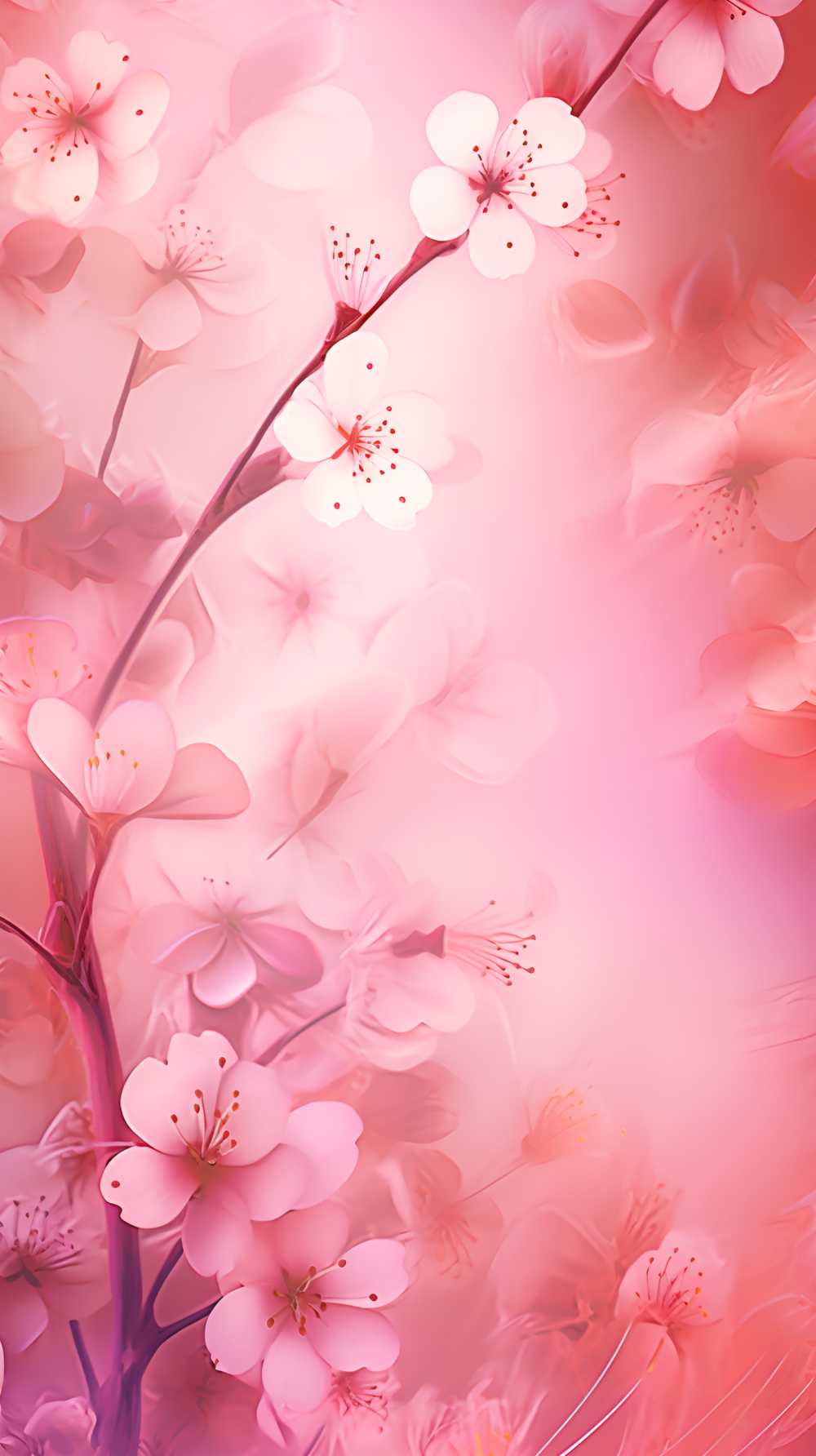 唯美粉红色的花摄影图