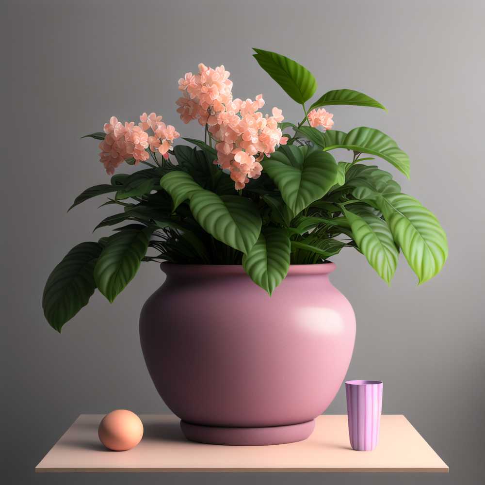 绿植花瓶摆放场景