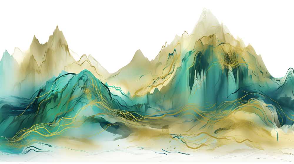 纹理中国风山画
