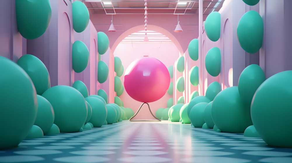 艺术空间背景立体感