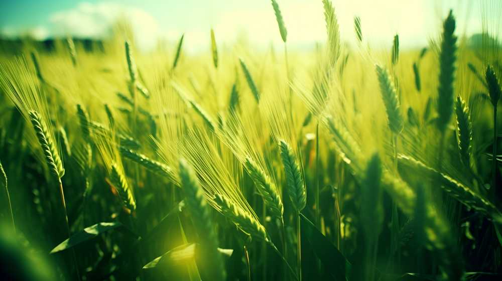 绿色麦惠夏季茂盛