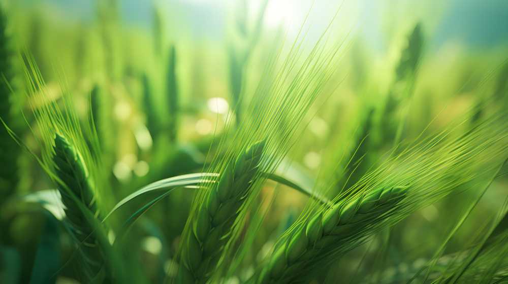 绿色麦惠夏季茂盛