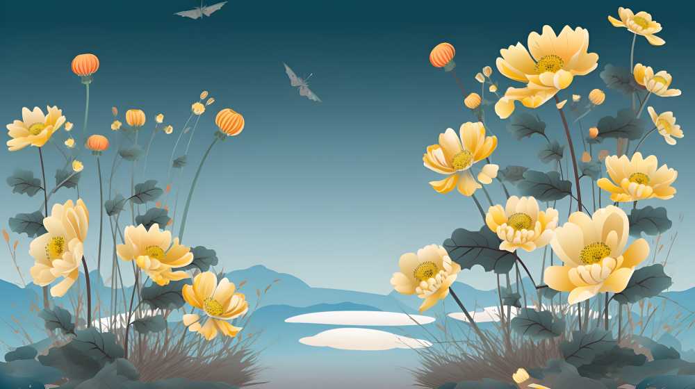 花的插画