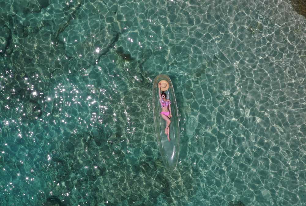 三亚｜碧蓝色的海｜海上玻璃船｜无滤镜