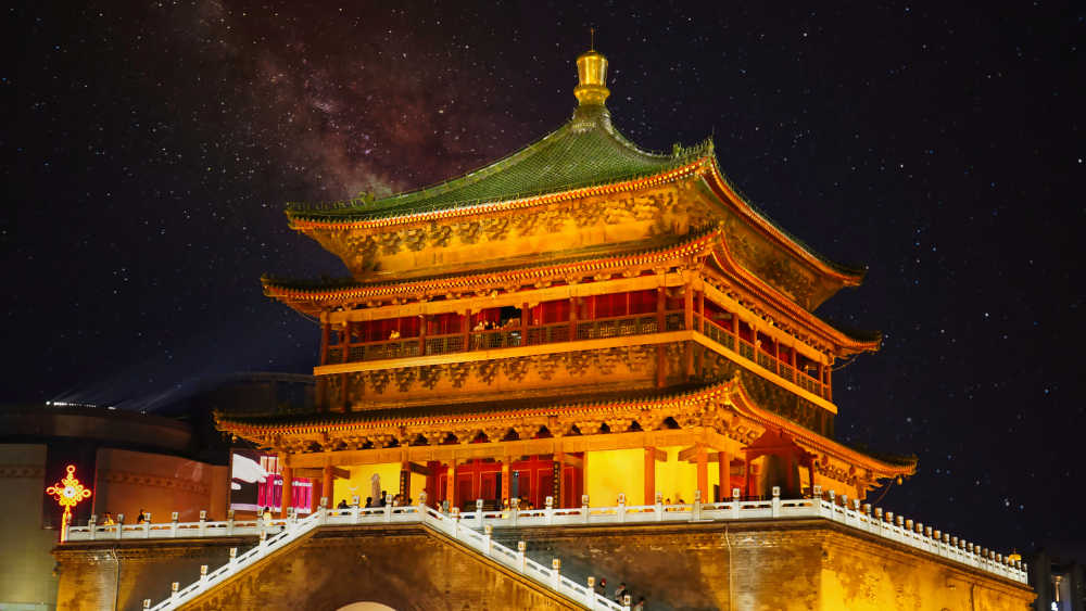 夜幕下的钟楼