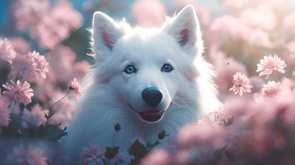 可爱萌宠狗小花花
