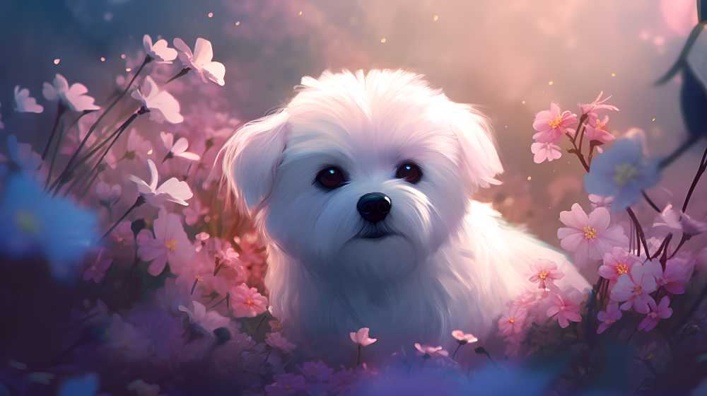 可爱萌宠狗小花花
