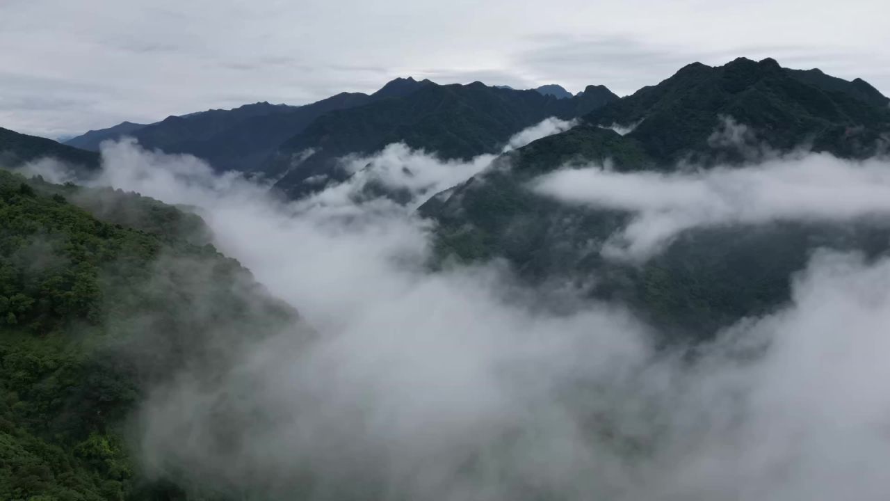 航拍涝峪云海