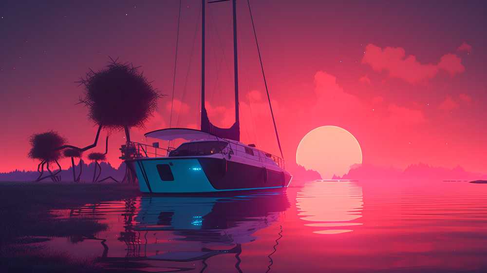 桃红色船只背景