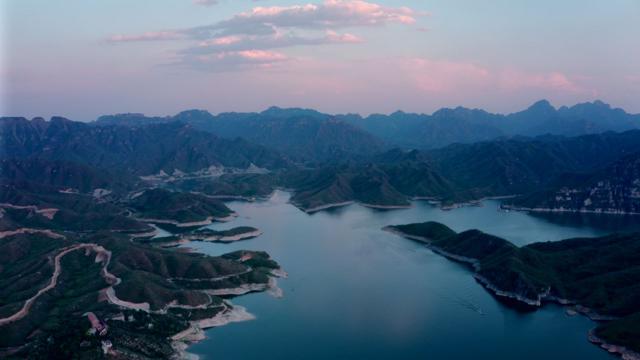 河北保定易县易水湖航拍视频
