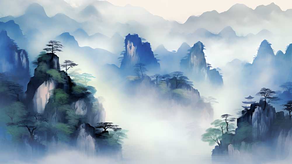 山水画每一幅都是艺术