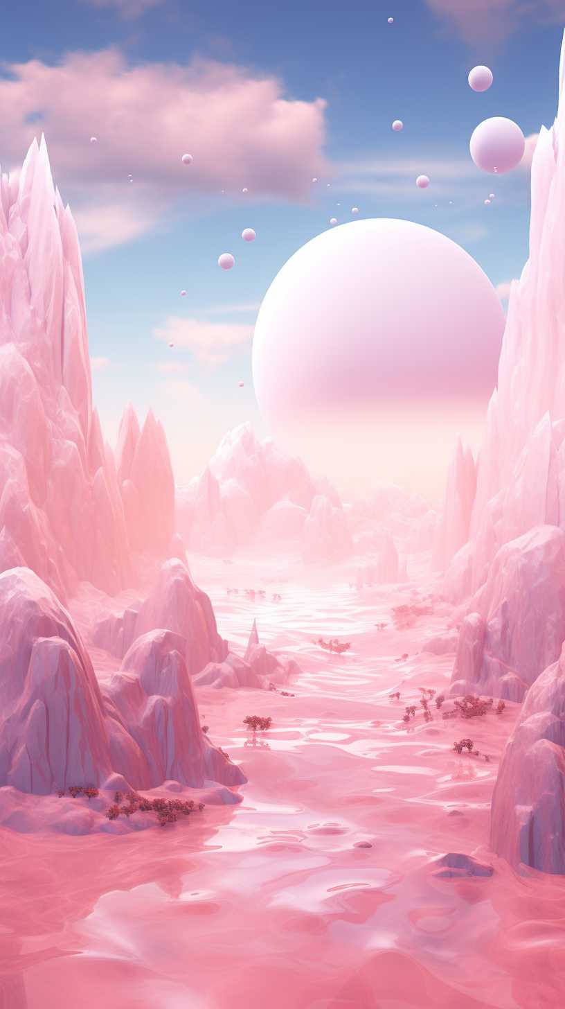 粉色吊床海景