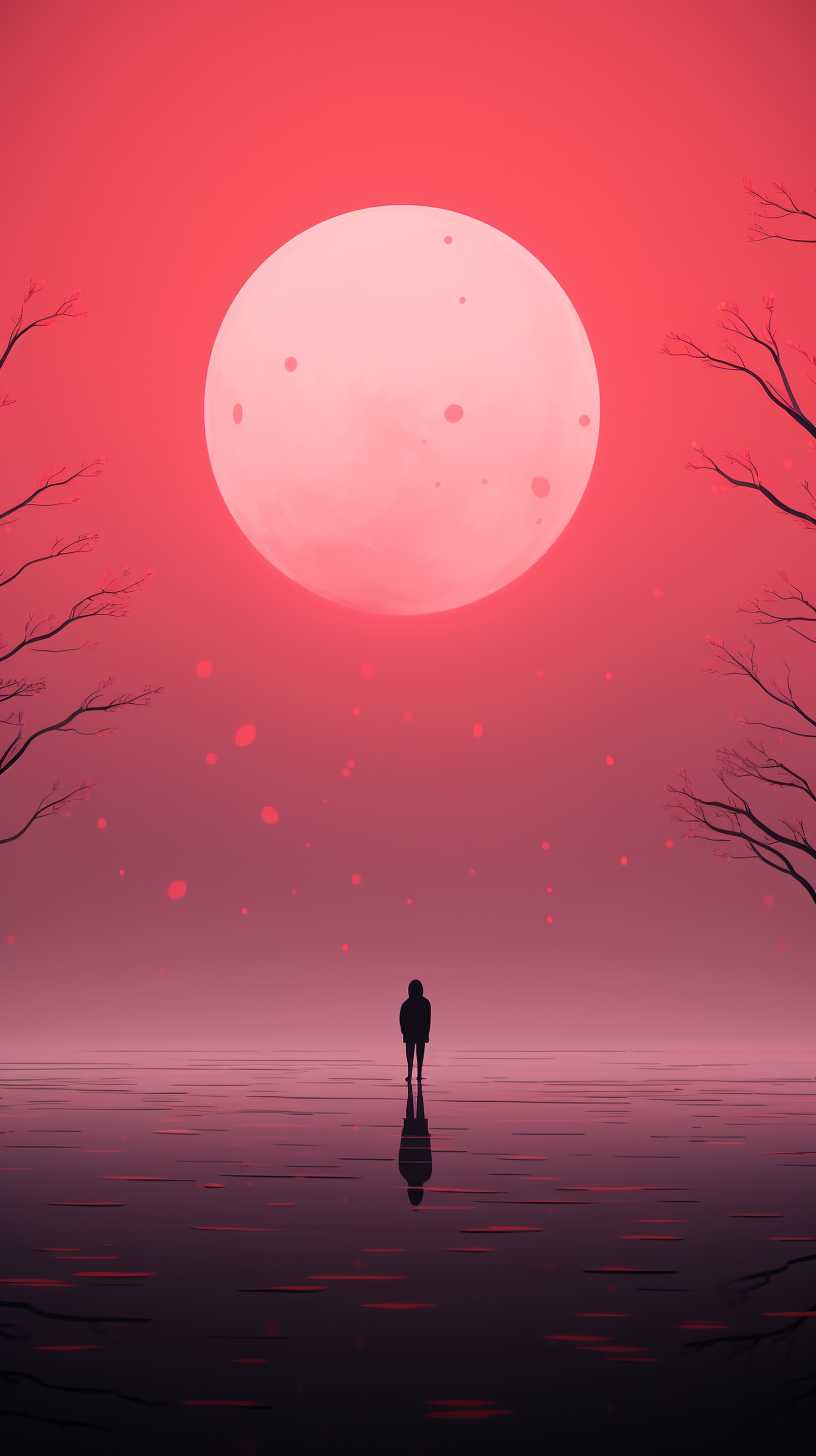 红色背景艺术图