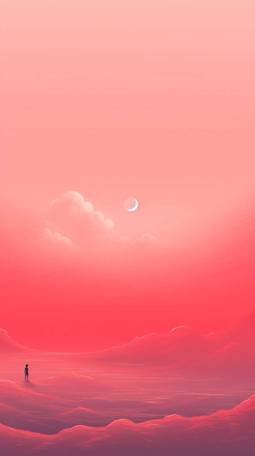 红色背景艺术图