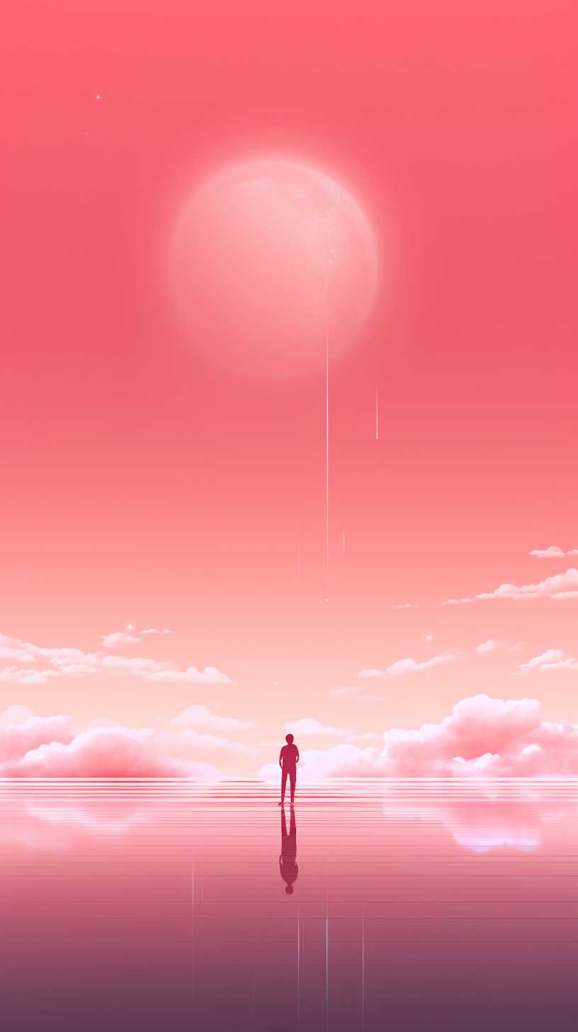 红色背景艺术图