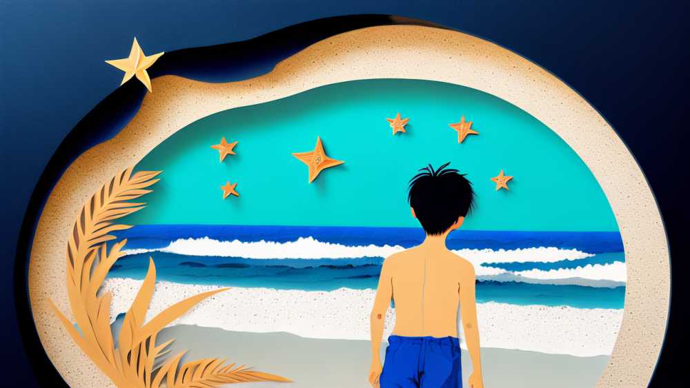 剪纸海报小暑插画海报
