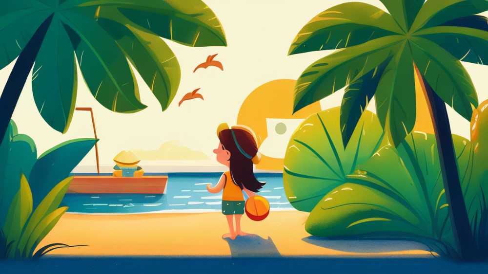 户外插画小暑夏季