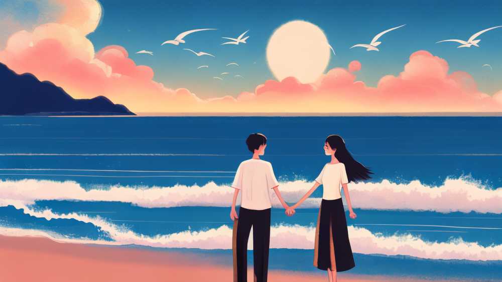 海报情侣插画