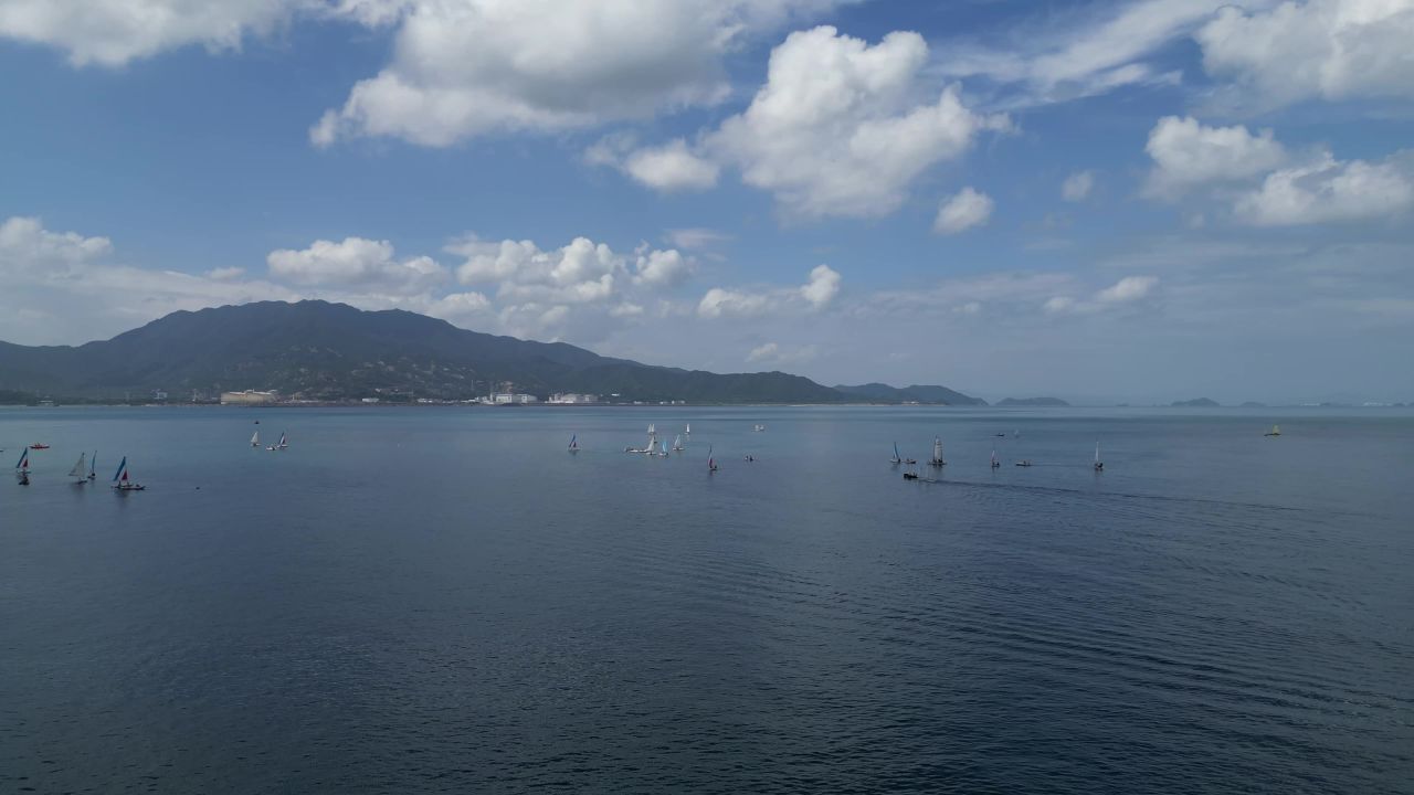 桔钓沙海岸风景航拍
