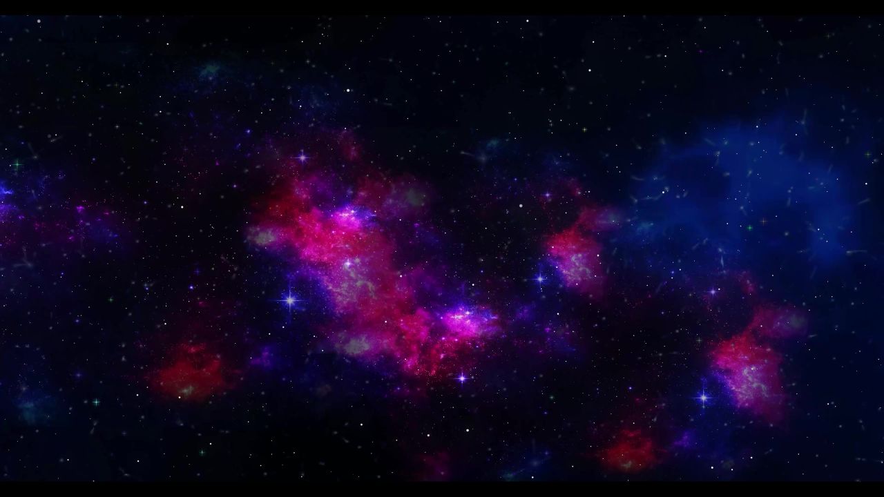 蓝色银河流星星空循环 星空背景 宇宙