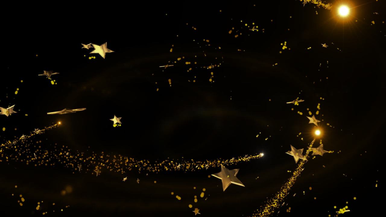 五角星转场 金色五角星 素材动画