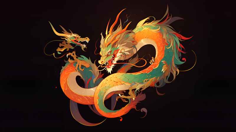 龙年，中国龙，背景图