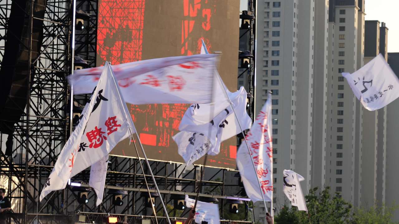 音乐节摇旗
