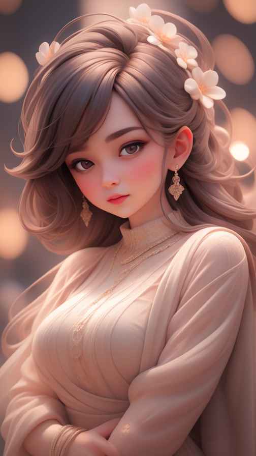 可爱粉色女孩