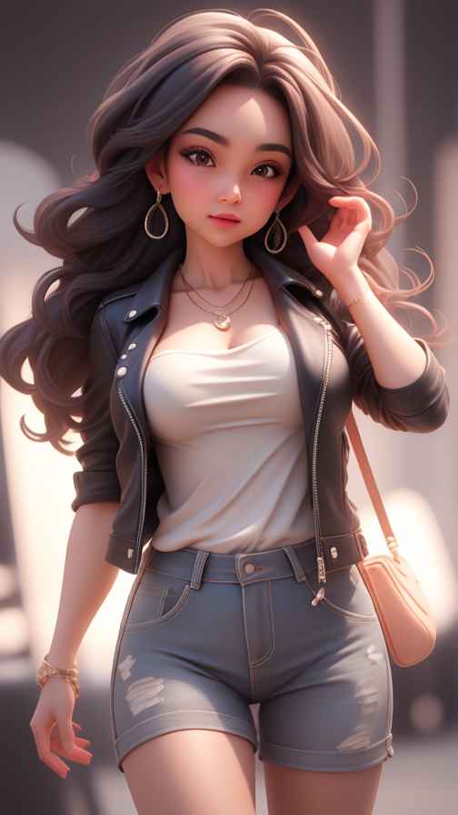 穿牛仔的女孩
