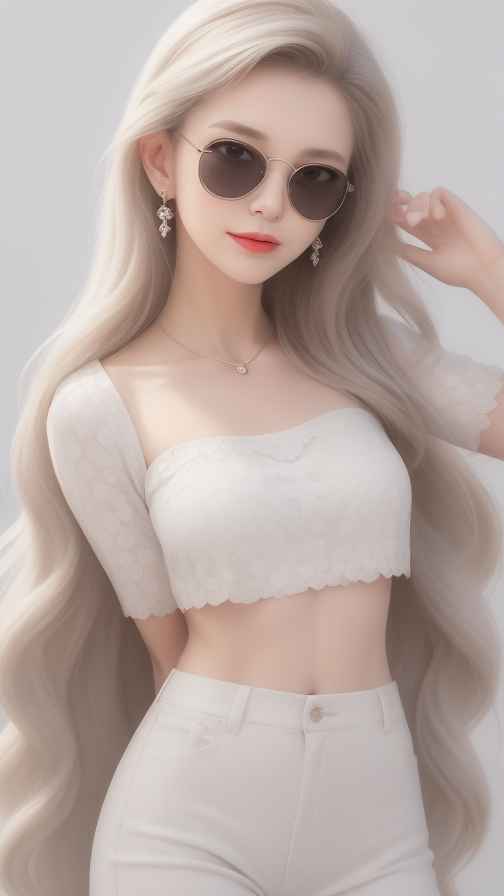酷酷的白色衣服人像